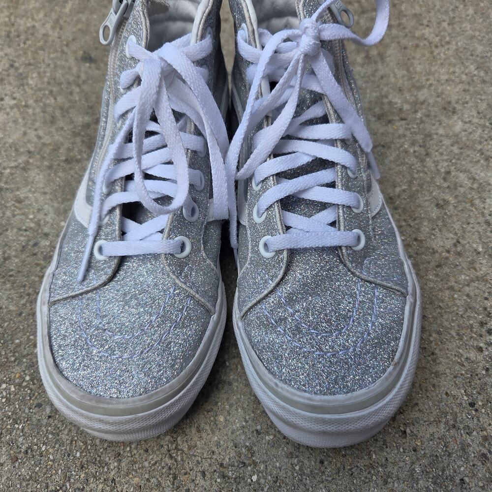 Vans | SK8 Hi Lurex Glitter Sneakers | Size 13.5 - Picture 2 of 6